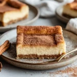 Churro Cheesecake Bars Recipe You’ll Love at First Bite 7 Churro cheesecake bars served on a plate