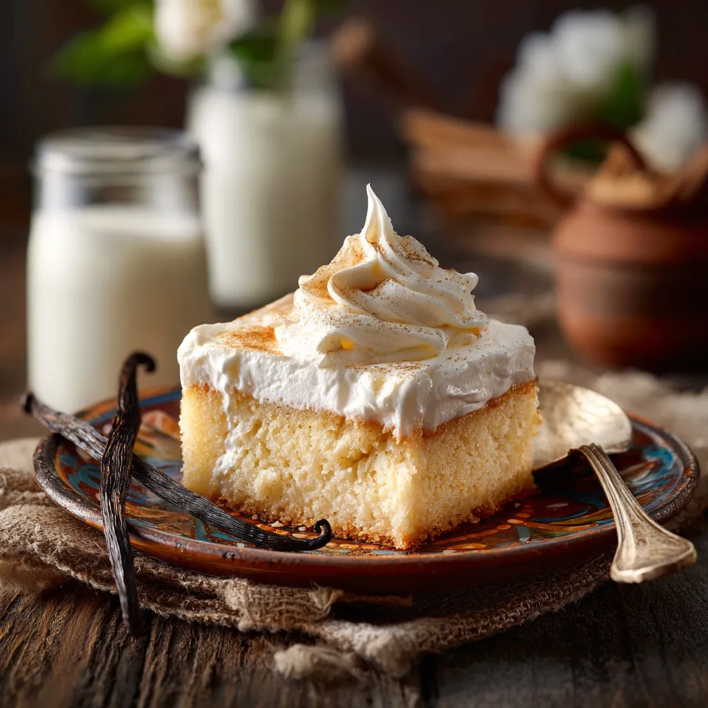 Gluten and Dairy Free Tres Leches Cake – 1 Remarkable Cake Recipe 6 gluten and dairy free tres leches cake slice on plate