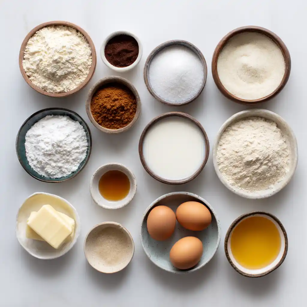 Concha Gluten Free Recipe That Actually Works (No Crumbling!) 10 Gluten-free concha ingredients on table