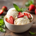 Homemade Gluten and Dairy Free Ice Cream – 5-Ingredient Easy Recipe 7 Homemade gluten and dairy free vanilla ice cream in bowl