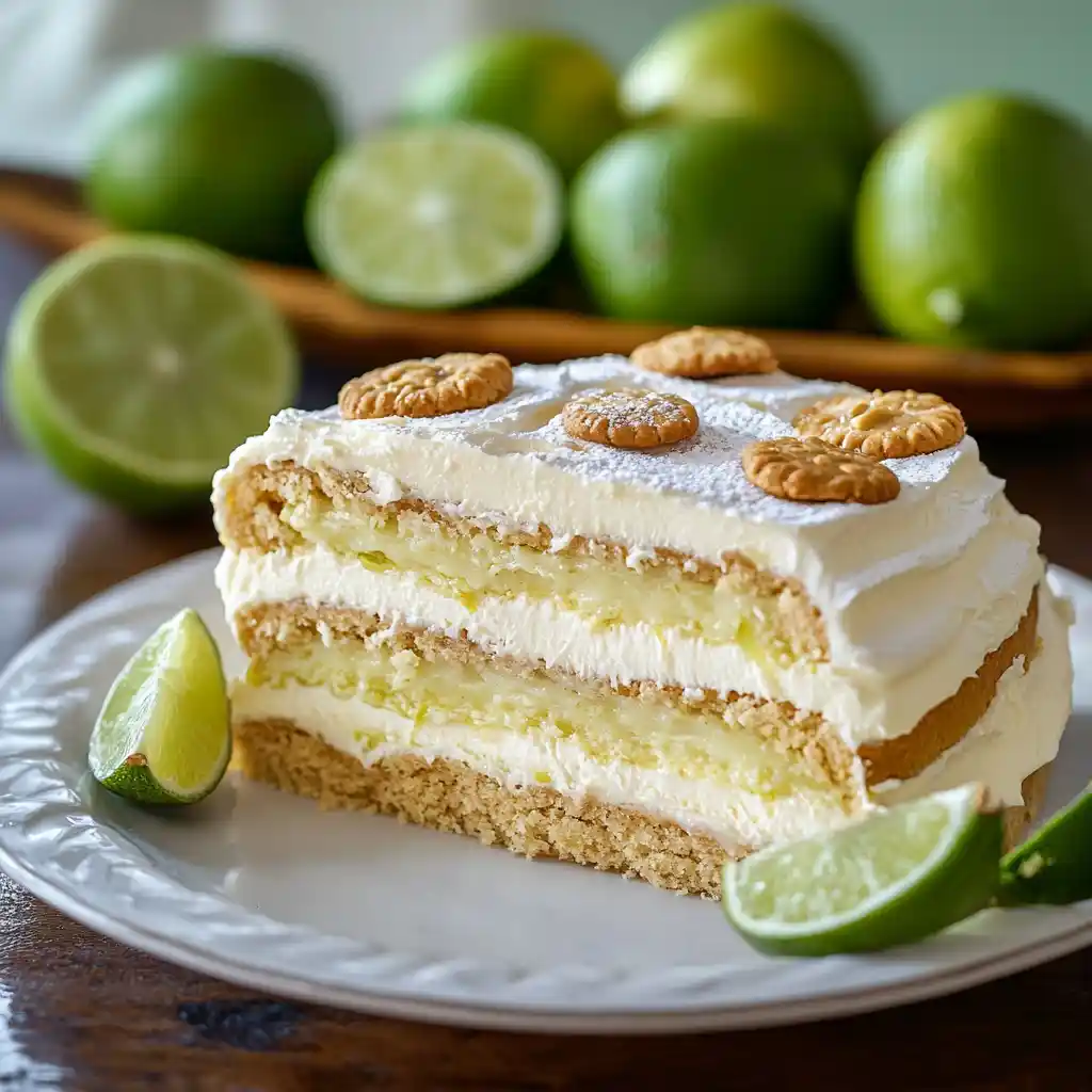 Mexican Lime Icebox Cake: Easy Carlota de Limón You’ll Love 7 Mexican lime icebox cake with visible layers