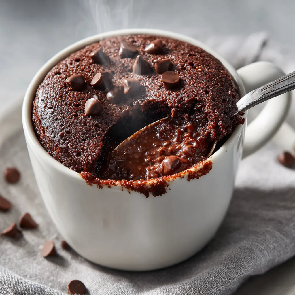 Protein Mug Cake Chocolate – Amazing 2-Minute Treat 10 warm chocolate protein mug cake served