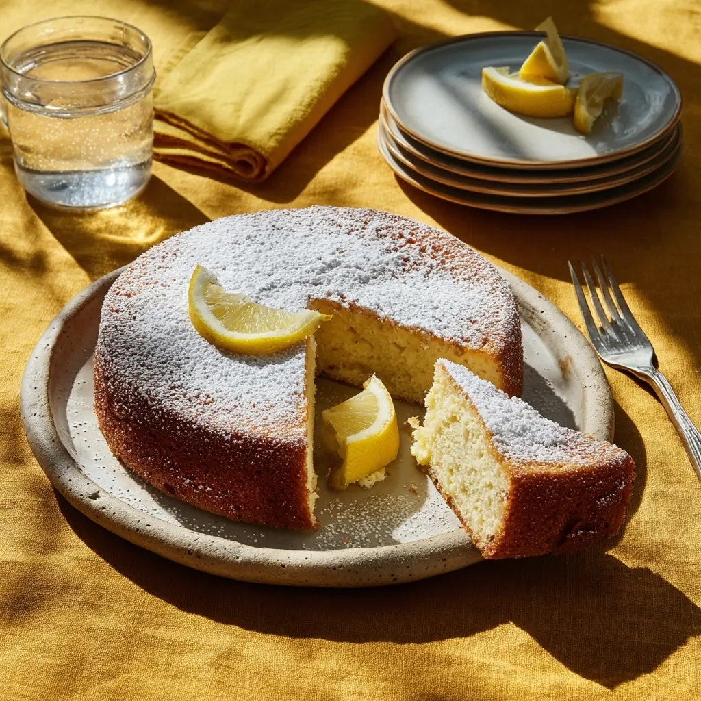 Cake Limoncello Mascarpone – 5-Star Stunning, Light & Creamy Treat 11 lice of limoncello mascarpone cake served with lemon garnish