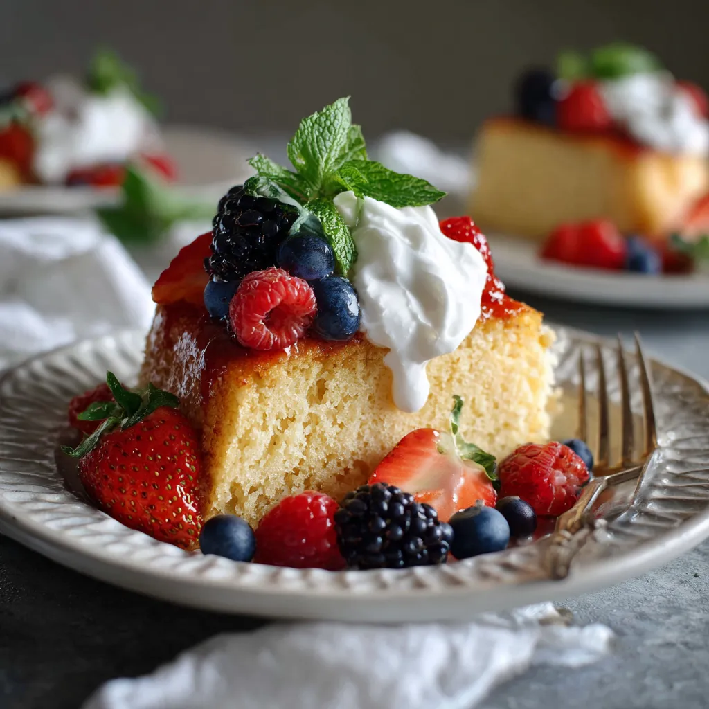 Gluten and Dairy Free Tres Leches Cake – 1 Remarkable Cake Recipe 10 serving of gluten and dairy free tres leches with berries