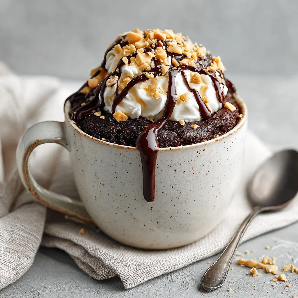 Mug Cake Peanut Butter Chocolate – 1 Easy Recipe That’s Irresistible 11 gooey chocolate peanut butter mug cake inside