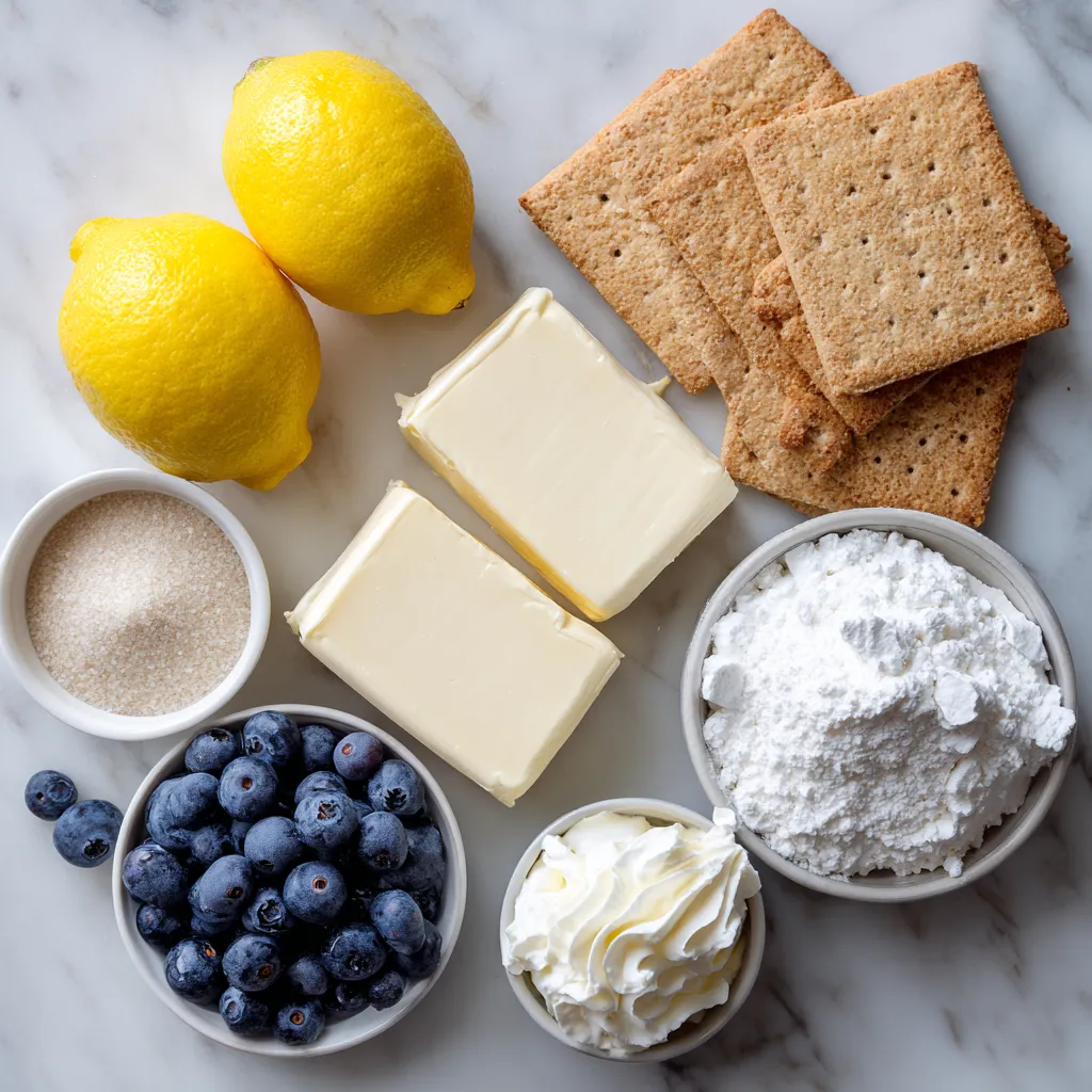 No Bake Blueberry Lemon Cheesecake – 1 Easy Stunning Recipe 10 Ingredients for no bake blueberry lemon cheesecake