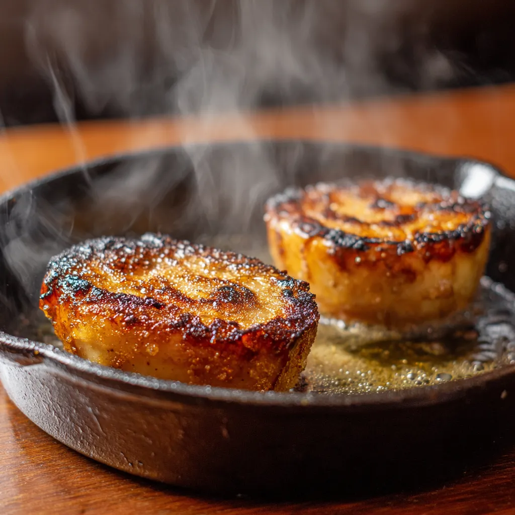 Concha French Toast – 5-Min Brunch Delight (Easy Recipe) 11 Concha French Toast cooking in skillet