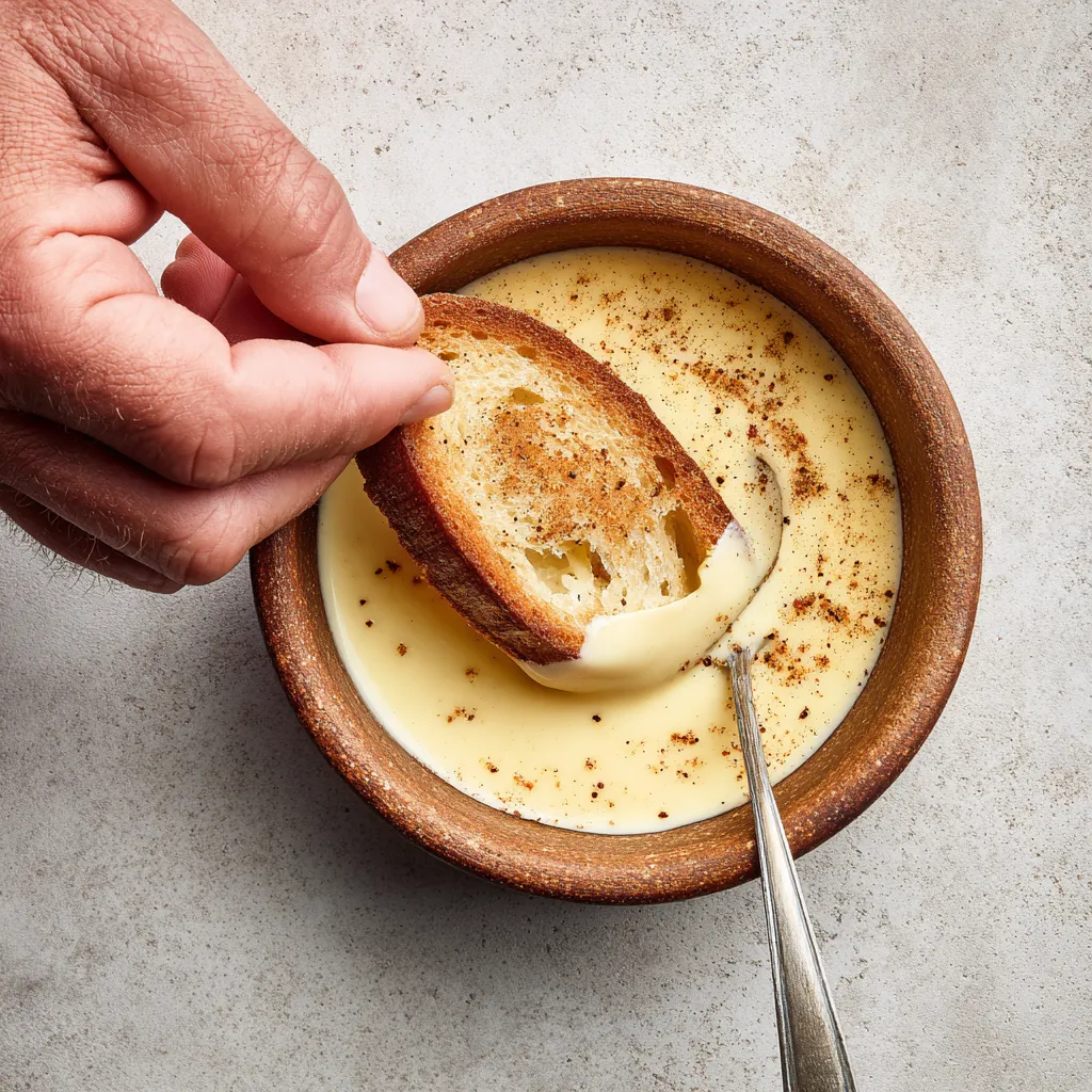 Concha French Toast – 5-Min Brunch Delight (Easy Recipe) 10 Dipping concha in French toast batter