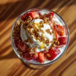 High Protein Fresas con Crema – 1 Easy, Delicious Upgrade 8 High protein fresas con crema in glass dessert bowl