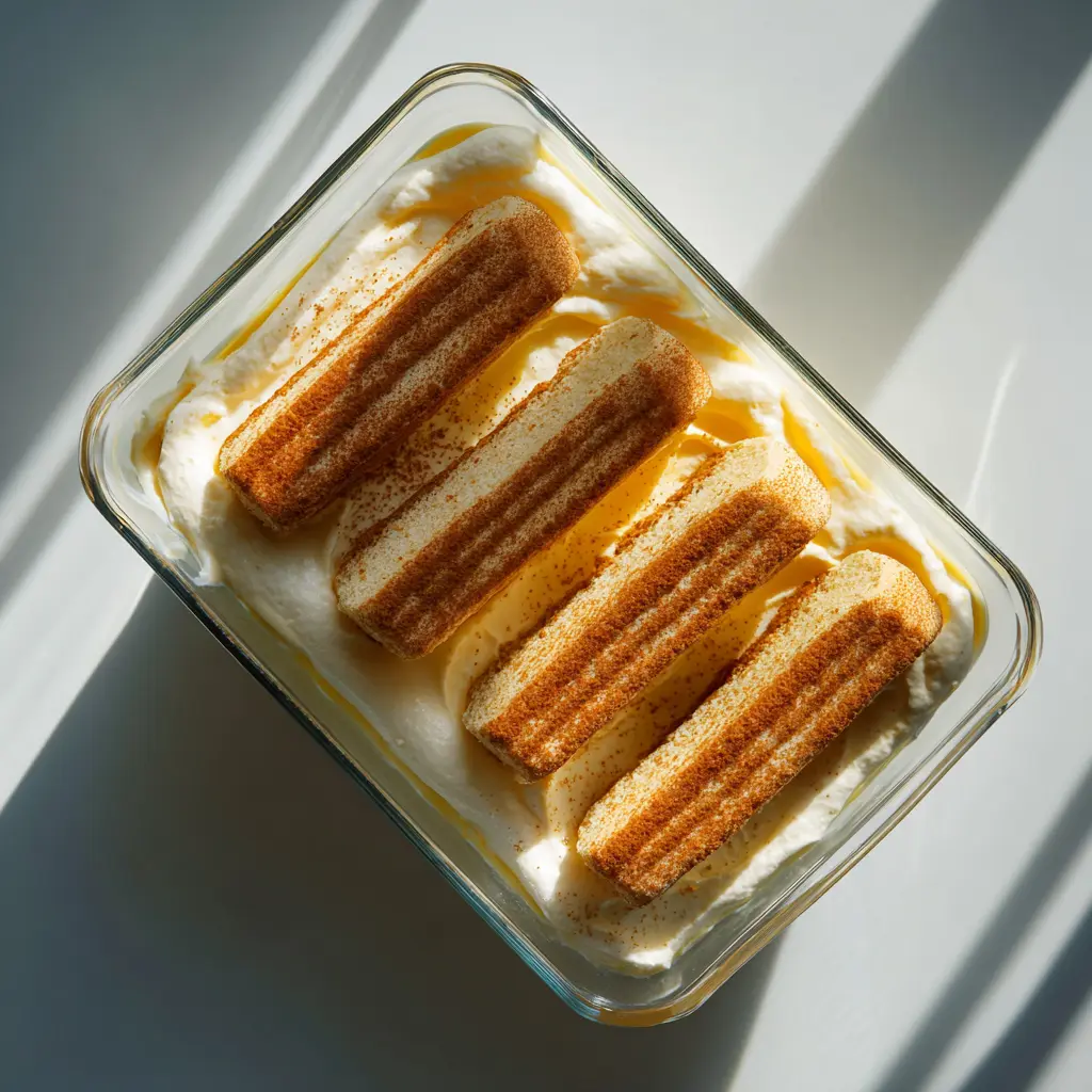 Strawberry Horchata Tiramisu – 5-Layer Easy Summer Dessert 12 Layering mascarpone and soaked cookies