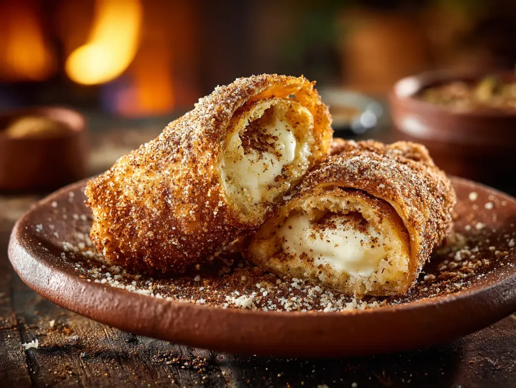 Mexican Fried Cheesecake – Easy 3-Step Delight Recipe 7 Mexican fried cheesecake on plate