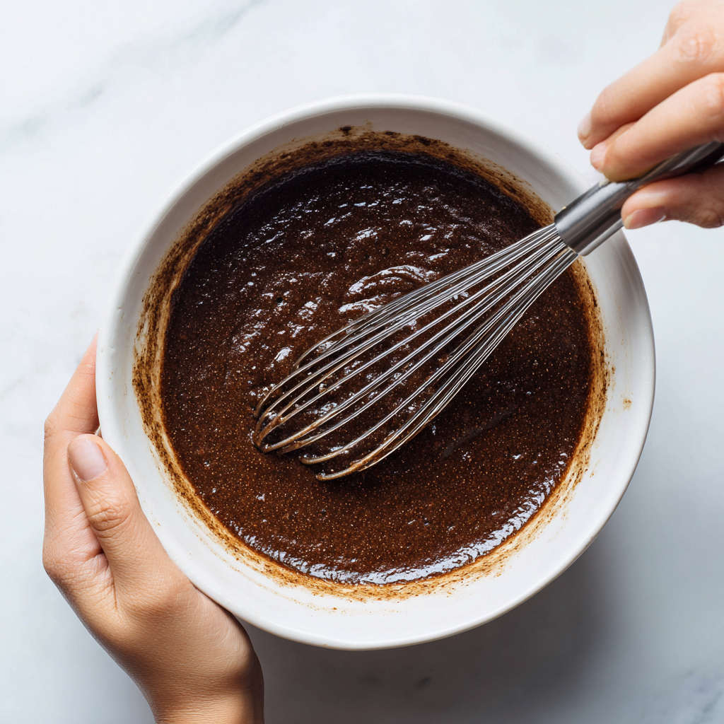 Chocolate Mug Cake Banana – Quick & Moist Microwave Treat 10 Mixing chocolate banana mug cake batter