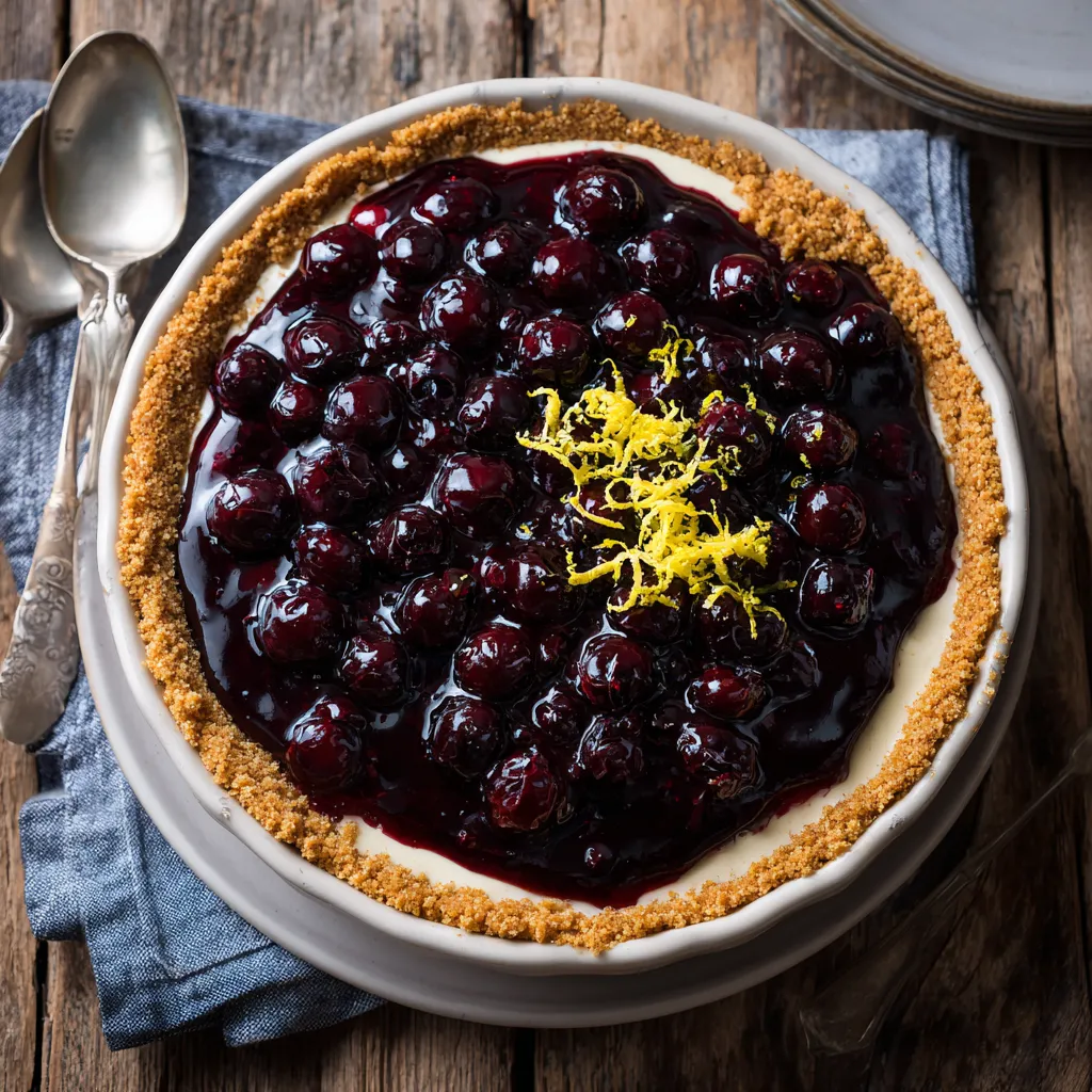No Bake Blueberry Lemon Cheesecake – 1 Easy Stunning Recipe 8 No bake blueberry lemon cheesecake with blueberry topping