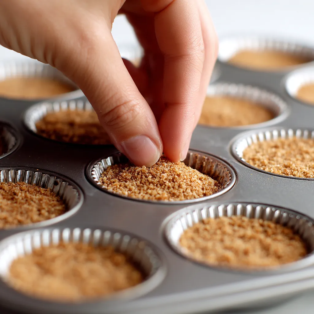 Mini Churro Cheesecake Bites – 7-Step Recipe for Sweet Success 10 pressing crust into muffin liners