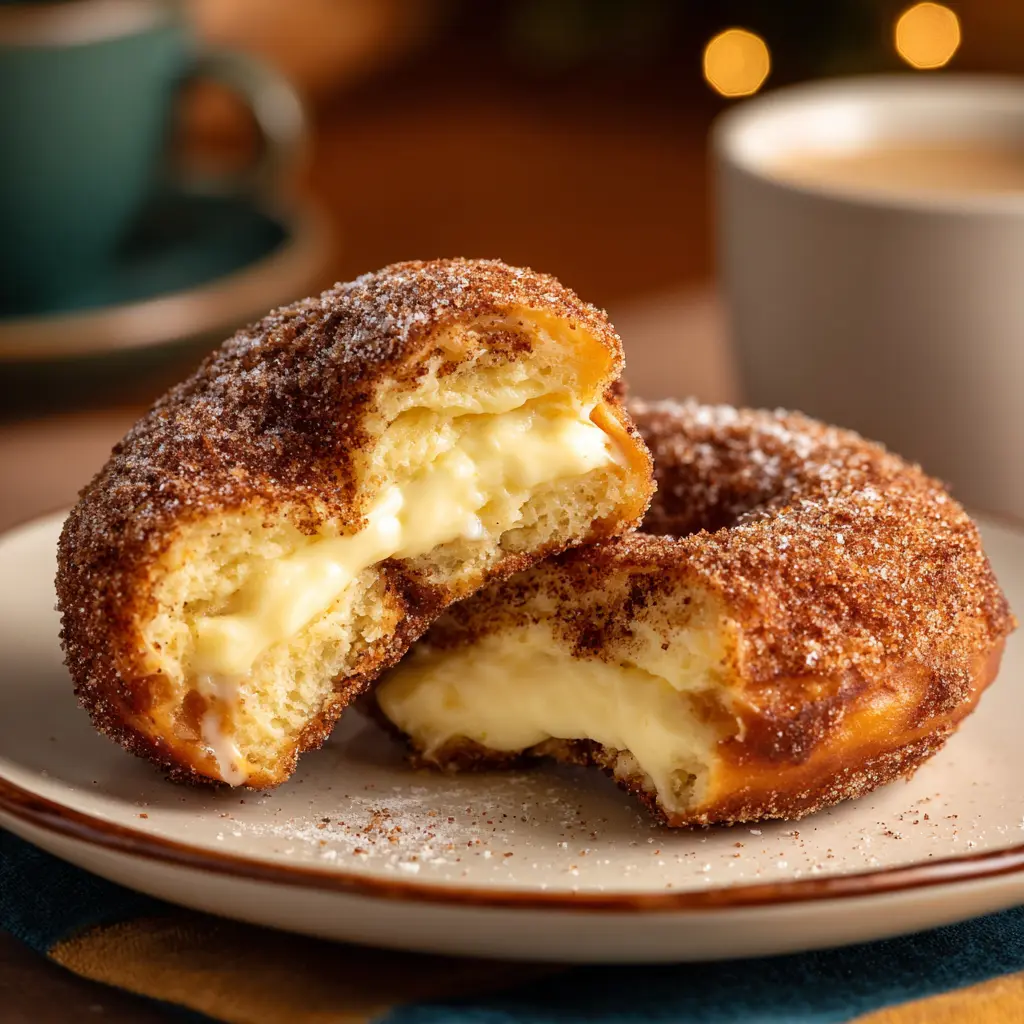 Churro Cheesecake Donuts – 5-Step Recipe With Amazing Results 12 Served churro cheesecake donuts with creamy centers