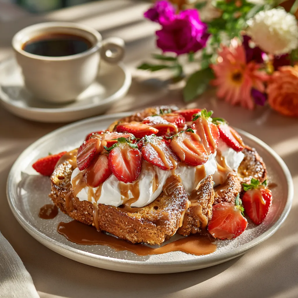 Concha French Toast – 5-Min Brunch Delight (Easy Recipe) 12 Concha French Toast plated with toppings