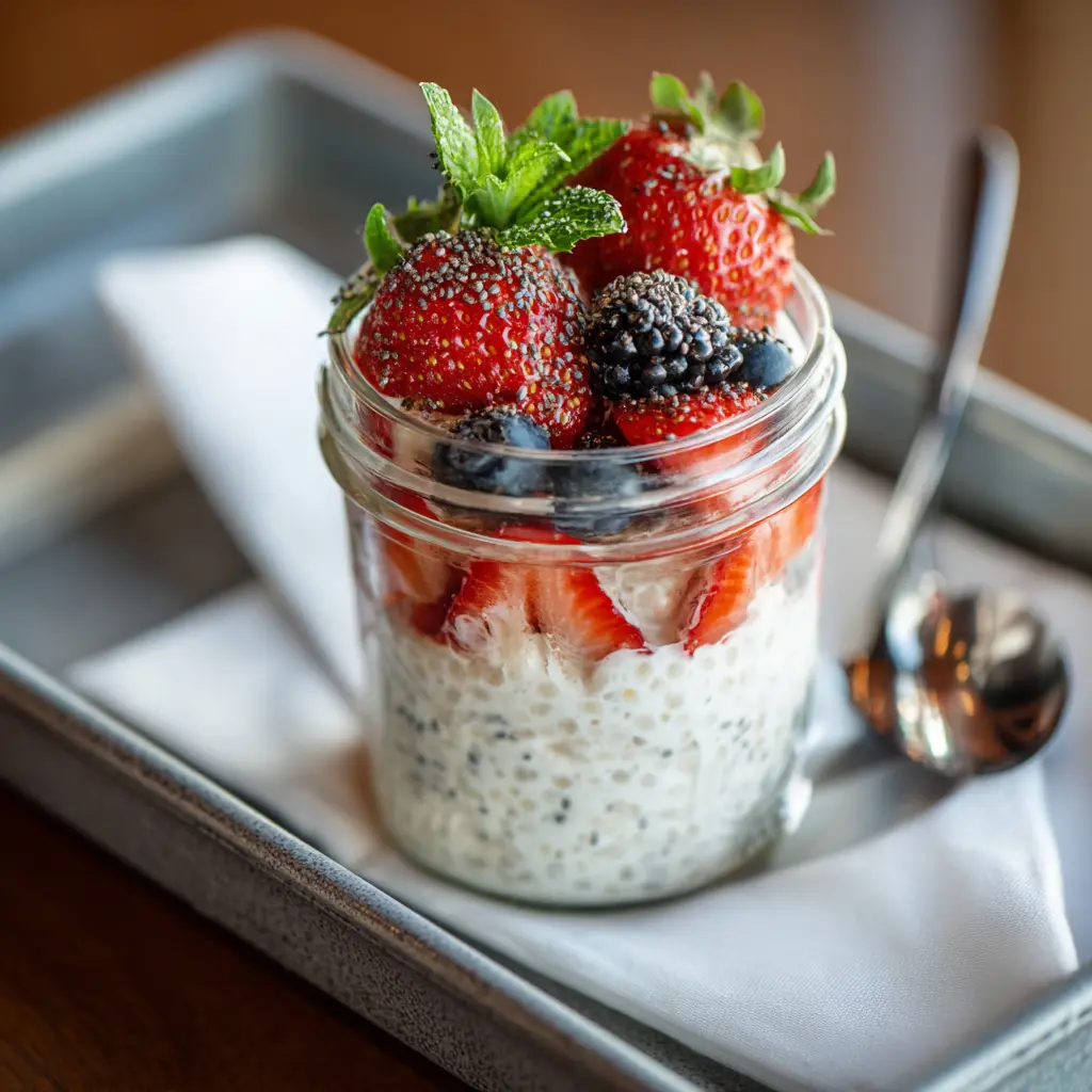 High Protein Fresas con Crema – 1 Easy, Delicious Upgrade 12 Layering fresas con crema in jar