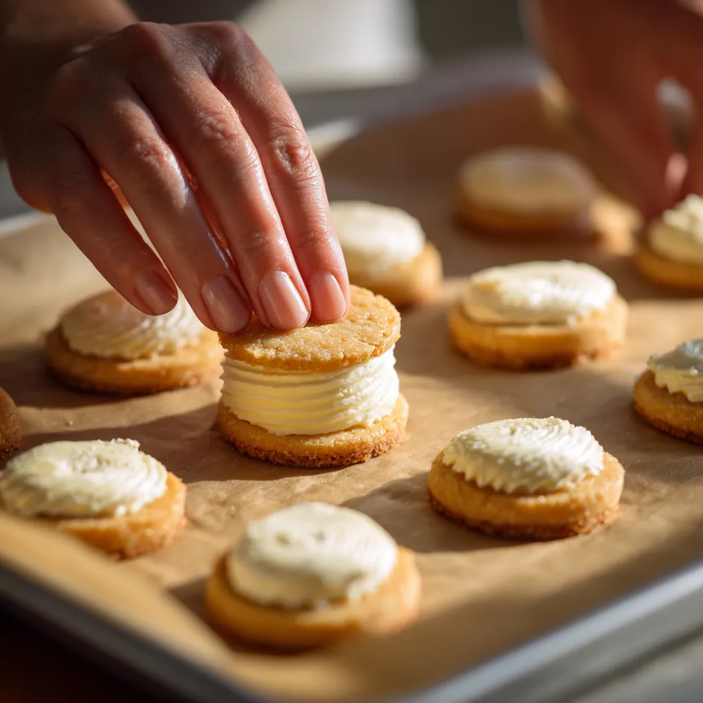 Lemon Blueberry Cheesecake Cookies – Irresistible 5-Star Treat 10 Shaping lemon blueberry cheesecake cookies with cream cheese filling