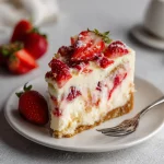 Strawberry Cheesecake Ice Cream Cake – The Ultimate No-Bake Dessert 8 Slice of strawberry cheesecake ice cream cake