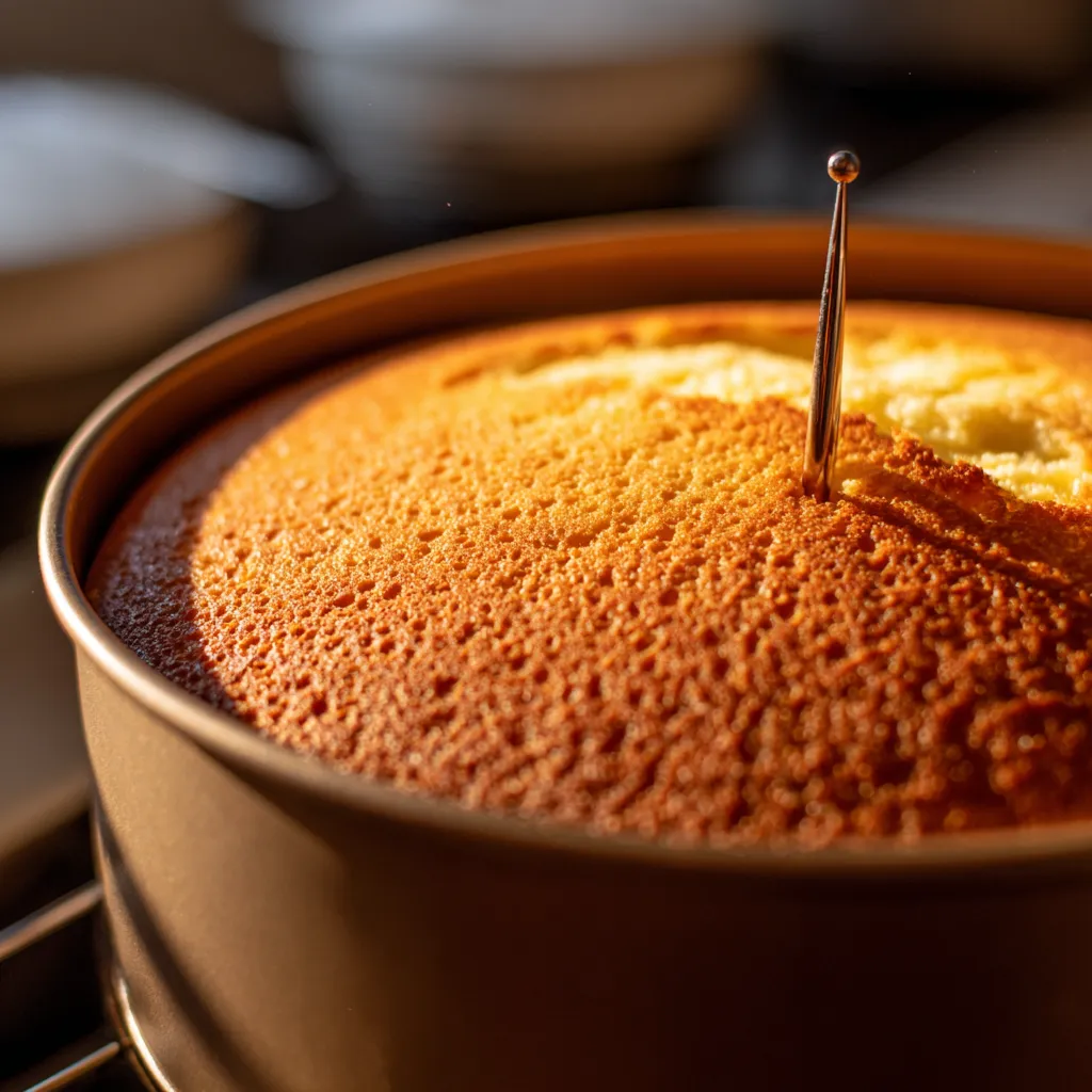 Tres Leches Ferrero Rocher Cake – Rich & Easy Recipe 12 Tres leches cake sponge being poked for soaking