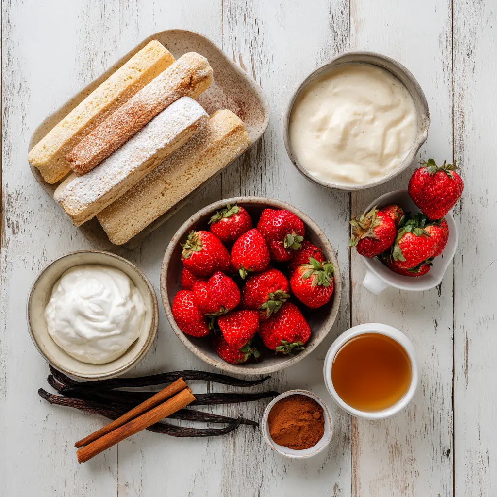 Strawberry Horchata Tiramisu – 5-Layer Easy Summer Dessert 10 Ingredients for Strawberry Horchata Tiramisu