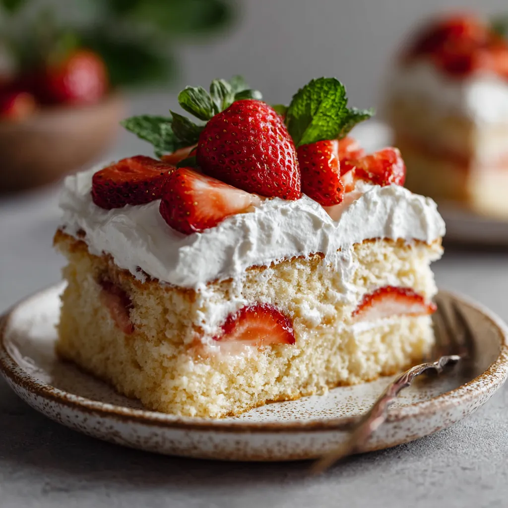Vegan Strawberry Tres Leches Cake – 1 Easy, Moist Recipe You’ll Love 7 Vegan strawberry tres leches cake topped with whipped coconut cream and fresh berries