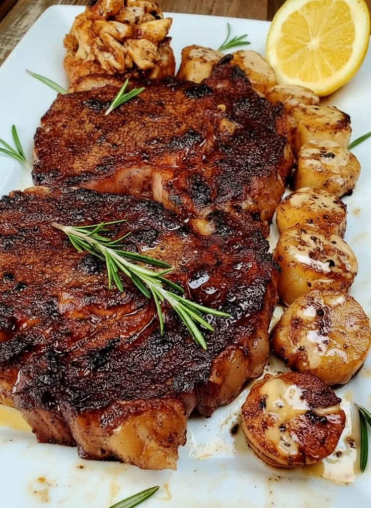 Garlic Butter Steak and Shrimp