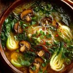 Healing Ginger Garlic Broth with Rice Noodles