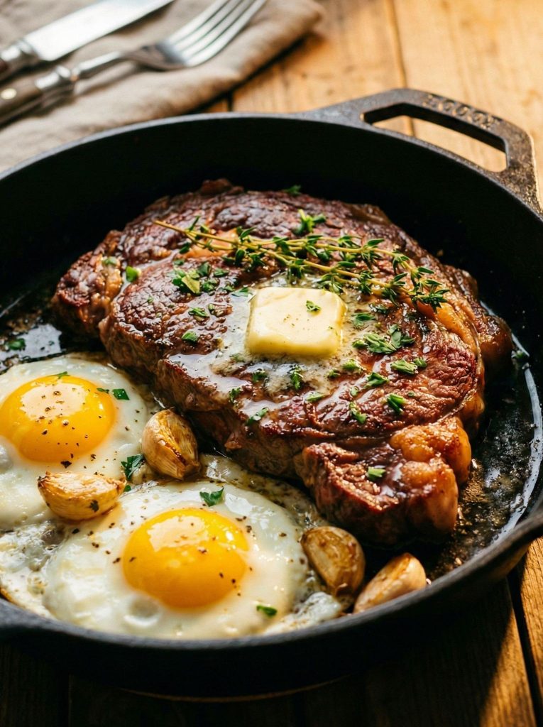 Steak and egg