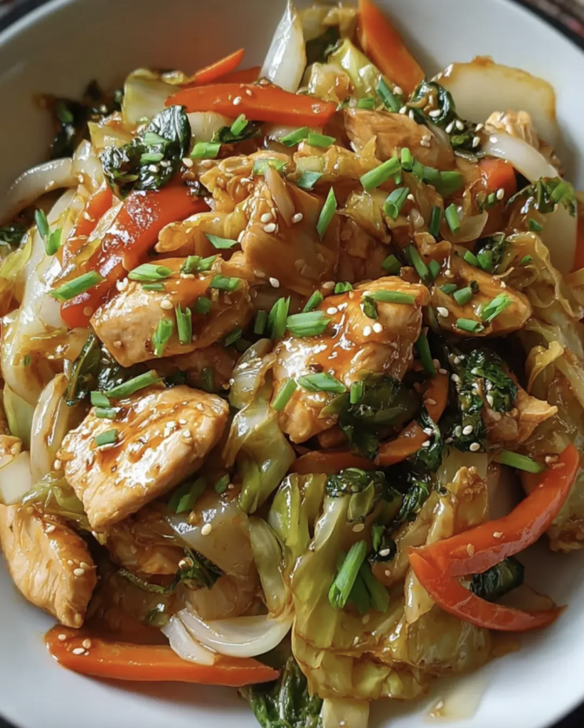Chinese Chicken Cabbage Stir Fry