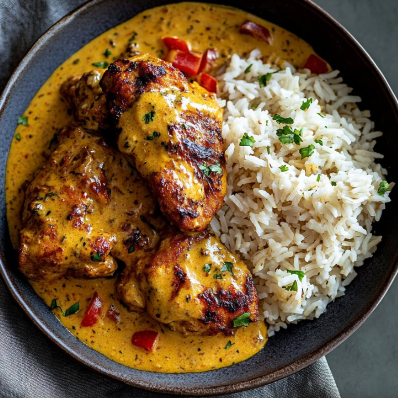 Creamy Peri Peri Chicken Casserole with Garlic Rice 1 Creamy Peri Peri Chicken Casserole with Garlic Rice