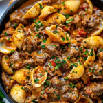 Easy Creamy Beef and Shells