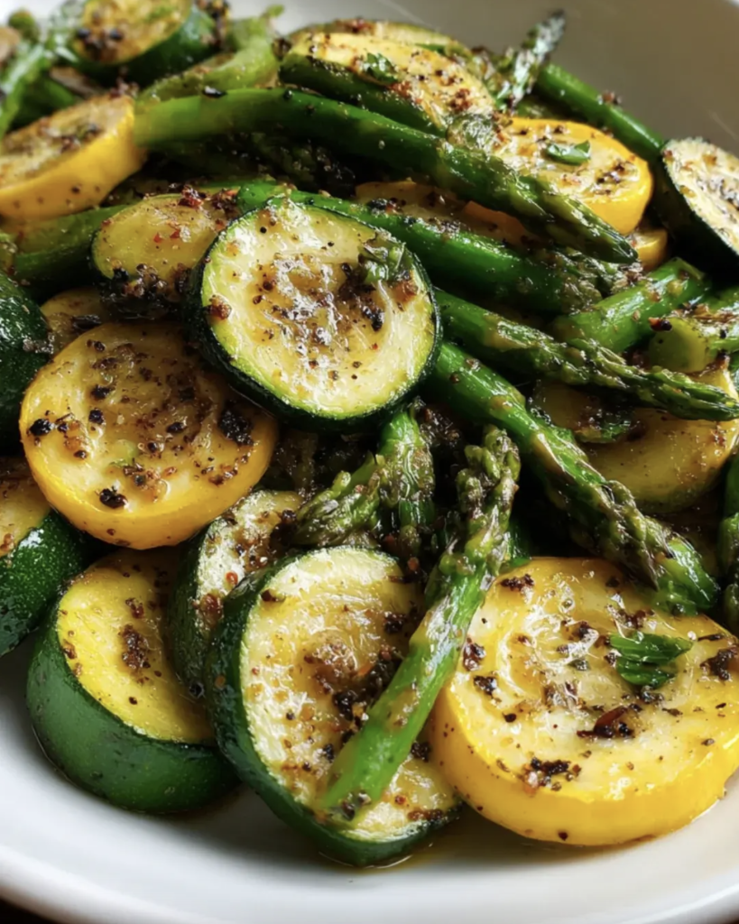 Flavorful Asparagus with Zucchini and Squash – Roasted Delight 1 Flavorful Asparagus with Zucchini and Squash
