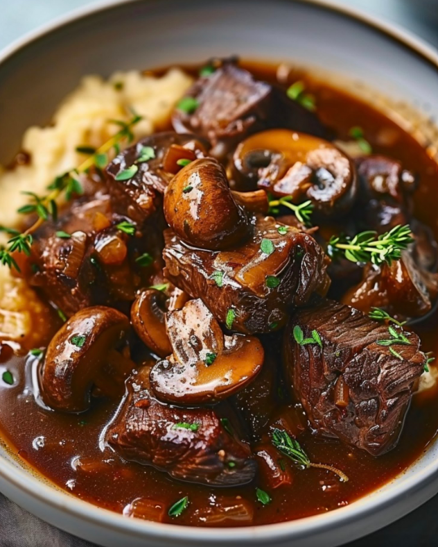 French Countryside Beef and Mushroom Stew