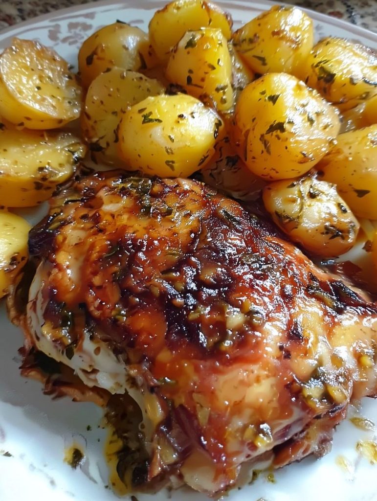 Garlic Roasted Chicken and Potatoes