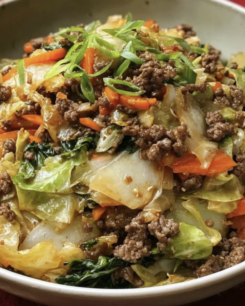 Healthy Chinese Ground Beef Cabbage