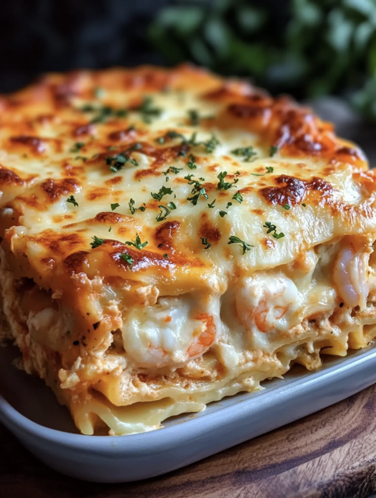 Ultimate Seafood Lasagna with Tender Shrimp Creamy Crab