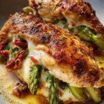 fresh asparagus and melty cheese