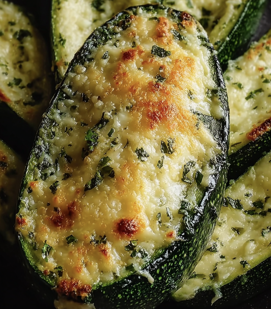 Cheesy Garlic Zucchini