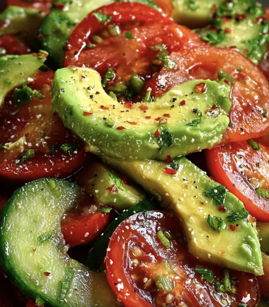 Cucumber Tomato Avocado Salad: A Refreshing Delight! 1 Cucumber Tomato Avocado Salad