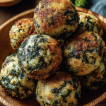 Easy Spinach Balls Baked Golden Brown