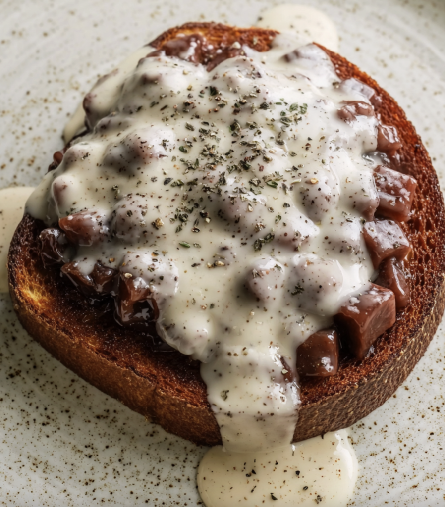 Old Fashioned Creamed Chipped Beef on Toast