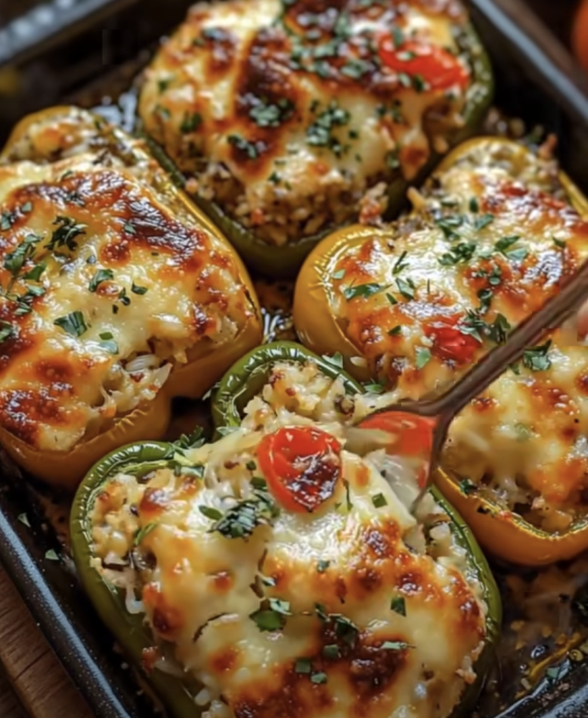 Stuffed Pepper Casserole Beef 1 Red Peppers Stuffed with Beef