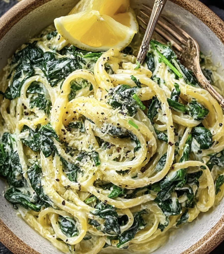 Zesty Lemon Ricotta and Spinach Pasta