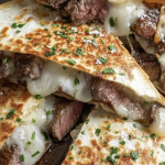 Blackstone Steak Cheese Quesadillas
