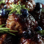 Blueberry Bourbon Festive Meatballs