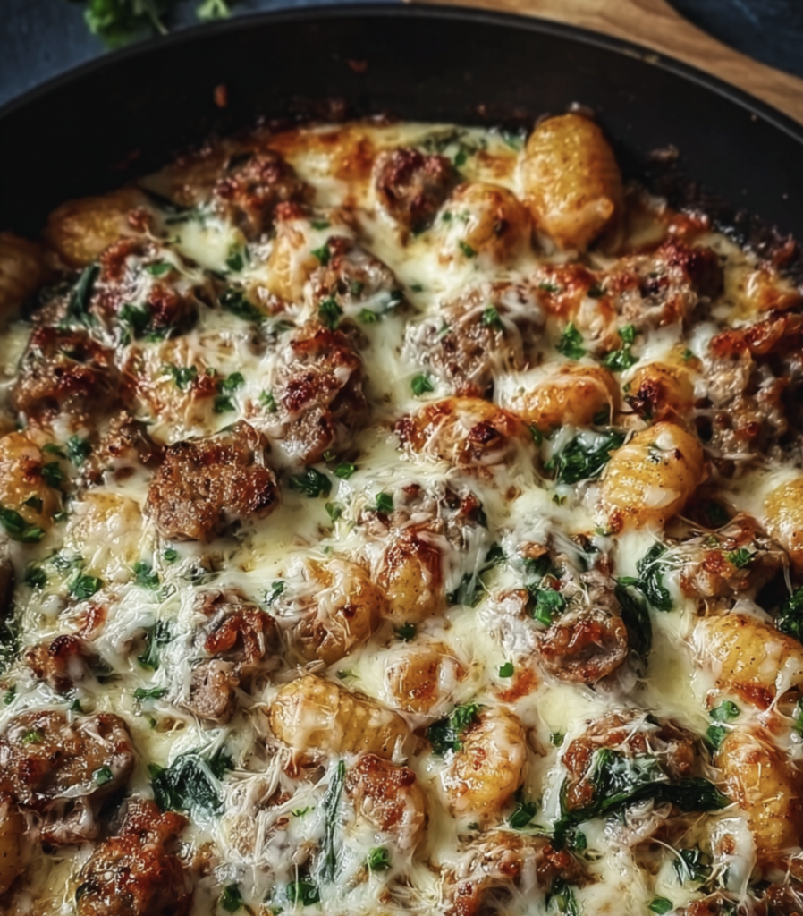 Italian Sausage Gnocchi Bake