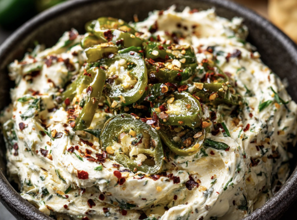 Roasted Jalapeño Cowboy Cream Cheese Dip