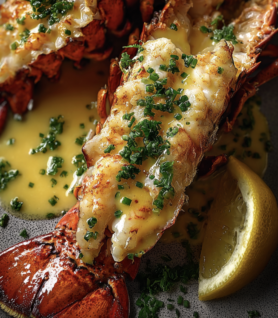 Roasted Lobster with Saffron Butter Lemon