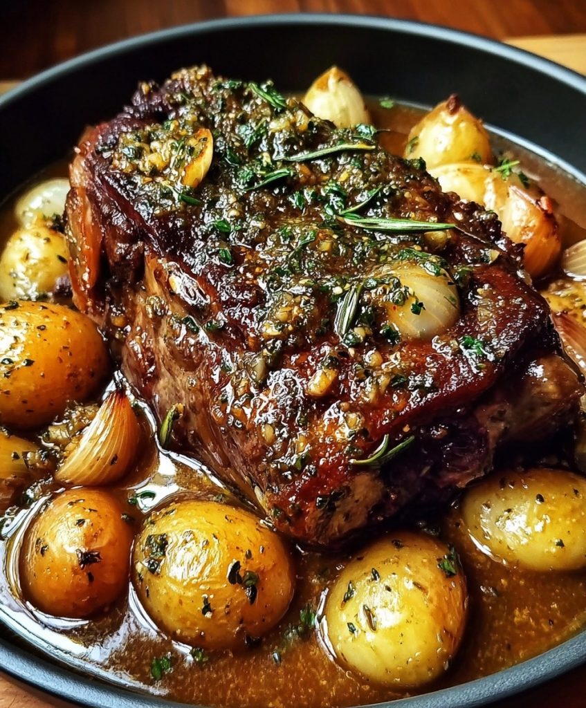 Slow-Roasted Garlic Honey Mustard Lamb Shoulder Confit 1 Slow Roasted Garlic Honey Mustard Lamb Shoulder Confit